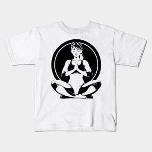 Yoga Meditation Woman 02 Kids T-Shirt